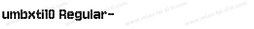 umbxti10 Regular字体转换